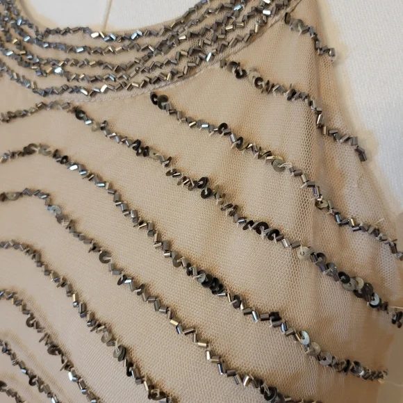 Adrianna Papell Beaded Halter Evening Gown Size 12 - Picture 8 of 8